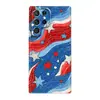 Funda Tk de Éxito en Ventas con Bloques de Color Rojo y Azul en Forma de Estrella de Cinco Puntas Adecuada para Samsung A53 Película Anti-Caída Funda de Teléfono de Gama Alta S25Ultra