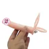 Anillo de Acupresión Doble Anillo de Bloqueo Retardado y Persistente para Parejas Choque Llevando Posterior Tapón Anal Bala Vibratoria Pene de Emulación de Silicona