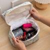 Suministro transfronterizo gran capacidad estilo coreano bolsa de cosméticos portátil bolsa de mamá bolsa de almacenamiento floral bolsa de pañales acolchada bolsa para labiales