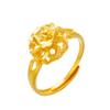 Anillo abierto de rosa vintage chapado en oro cobre para mujer, oro arena de Vietnam, popular transfronterizo, exquisito, con flor, accesorios de anillo para mujer