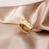 Moda Estilo Japonés y Coreano Sencillo Personalidad Patrón Pequeño Estilo Chanel 2023 Anillo con Implicación de Buena Suerte para el Año Venidero Moda Estética Anillo para el Dedo