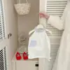 Vestido de Verão Estilo Coreano para Meninas com Decote Halter Moda Infantil Color Block Bolso Sem Mangas Vestido Colete Versátil Vestido Princesa