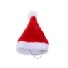 Sombrero Navideño para Mascotas Mingguan, Sombrero Rojo de Felpa Corta, Sombrero de Navidad para Perros Pequeños, Gorro Cálido Universal para Gatos y Perros