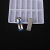 Taladro de costura manual de vidrio de doble agujero con fondo plano y tira larga K9 Wei Chen, blanco AB, ropa colorida con taladro, taladro de cristal DIY