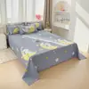 Sábanas de algodón lavado al agua hipoalergénicas de una sola pieza, sábanas de cuadros simples de par individual, sábanas y fundas de almohada individuales para dormitorio y hogar, venta al por mayor