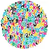 6 Folhas/Pacote de Combinação de Números, Letras e Símbolos Adesivos Coloridos Graffiti Venda Quente Transfronteiriça Adesivos Decorativos DIY para Copo de Água Computador