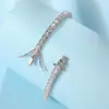 Nuevo Pulsera de Tenis de 3-4 mm Chapada en Cobre Oro de 18k Incrustada con Circonita Venta Caliente en Amazon Fábrica de Comercio Exterior Venta al por Mayor