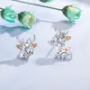 Pendientes Elegantes Exquisitos Estilo Coreano para Mujer Estilo Mori Alce Asimétricos Distintivos Pendientes Pequeños Creativos Adelgazantes Pendientes Pendientes