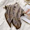 Lenço de Seda Roxo com Laço Novo Lenço Quadrado Pequeno de Bolinhas Francesas Espinha de Peixe Lenço Echarpe de Veludo Imitação