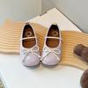 Sapatos de Couro para Meninas Sapatos de Princesa Tamanho 26 Verão Novo Estilo Capitão Tigre Versão Coreana Sapatos de Estudante Sapatos Individuais com Laço Infantil Atacado