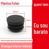 19 plugue redondo de aço inoxidável plugue de tubo PE plugue de tubo antiderrapante resistente ao desgaste tubo redondo plugue interno tampa acessórios de plástico para móveis