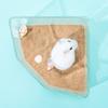 Banheiro para Hamster Banheiro Urso Dourado Suprimentos para banheiro acrílico totalmente transparente vaso sanitário grande banho de uso duplo banho areia para banho urina Bacia