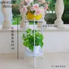 Soporte de Flores de Hierro Forjado Simple de Múltiples Niveles para Sala de Estar Balcón Estante para Macetas Interior y Exterior Suculentas Pothos Planta Araña Metabo