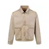 "Ropa de Trabajo Retro" Nueva Colección de Otoño: Chaqueta de granero corta y ancha vintage con remaches metálicos y lavado pesado