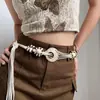 Cinturón Estilo Retro Bohemio para Mujer, Decoración Tejida a Mano con Falda, Temperamento Versátil, Cintura de Nicho de Gama Alta