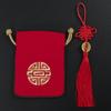 Bolsa de Tabaco Bordada a Mano Bolsa de Terciopelo para Hombre Portátil Anticuada Pipa de Tabaco Seco Pipa Colgante Decorativo Monedero Retro