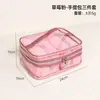 Bolsa de almacenamiento tres en uno transparente con láser hecha a medida transfronteriza para madre e hijo, bolsa de tocador y maquillaje de gran capacidad dividida para Amazon