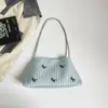Bolso de Hombro Rayado con Bordado de Poni, Nuevo Bolso de Hombro Suave para Viajes de Primavera y Verano, Bolso de Mano Versátil de Gran Capacidad Casual
