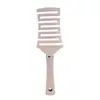 Pente para cabeleireiro de cabelo longo feminino pente para o topo da cabeça fofo pente com dentes espaçados para uso duplo seco e úmido pente com costelas massageador atacado