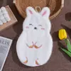 Toalha de Mão Animal Desenho Gato, Pequena Toalha Pendurável para Lavar o Rosto, Lenço de Secagem Rápida para Banheiro e Cozinha, Pano de Limpeza Doméstico