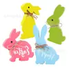 Traje de conejo de Pascua de madera en stock transfronterizo decoración de mesa Feliz Pascua decoración de bandeja