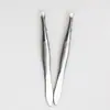Pinza Corta Cejas Recta Oblicua Lista para Usar del Fabricante Pinzas Patrón Horizontal Herramienta de Belleza para Cejas Pinza de Regalo Pinza para Cejas de Acero Inoxidable