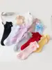 11 Colores para Elegir, Recomendados para Primavera y Verano, Calcetines de Malla para Bebé con Lazo Grande, Calcetines Hasta la Rodilla Estilo Lolita de Princesa de Media Pantorrilla