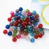 Cuentas de rueda verde translúcido de 14 mm para dijes de bolso, llaveros, accesorios, cuentas sueltas para manualidades, cuentas de ábaco de acrílico