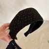 Diadema Ancha de Satén de Seda Estilo Coreano con Lunares para Mujer, Hace que la Cara Parezca Más Pequeña, Diadema para Lavarse la Cara, No Tira del Cabello, Accesorio para el Cabello