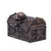 Caja de tesoro creativa de calavera caja de almacenamiento de joyas caja de regalo con tapa caja cuadrada de almacenamiento de escritorio adornos decorativos