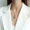 Cadena de clavícula con nicho francés Marka, gran gota de agua, forma especial, industria pesada, collar desigual, acero de titanio, oro de 18 quilates, P1014