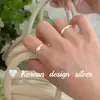 2026 Joyería de Plata de Diseño Minimalista de Nicho Estilo Coreano Más Vendida Anillo Liso de Pez Koi Simple de Plata de Ley S925 Cepillada