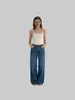 Jeans Rectos Pequeños para Mujer para Ropa Exterior, Pantalones Retro Holgados de Cintura Alta para Mujer