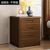 Conjunto Completo de Mesa de Cabeceira de Madeira Maciça, Estilo Chinês, Simples e Moderno, com Armazenamento, Trancável, para Uso Doméstico, Instalação de Armário de Armazenamento de Mesa de Cabeceira para Quarto