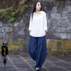 Nova Coleção Outono 2026 Roupas Femininas de Algodão e Linho: Calça de Linho Feminina Estilo Nacional Nianbaixiu, Calça Lanterna Casual, Calça Longa para Meditação