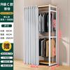 Estante de guardarropa Ensamblaje Estante de almacenamiento doméstico Abierto Simple Estructura de acero Perchero para ropa nueva de pie para dormitorio