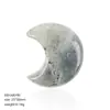 Ornamento de Lua de Cristal Natural de 30mm Decoração Criativa para Mesa de Casa Ornamento Crescente Sem Furo de Jade Ágata