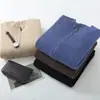 Suéter de lana 100% para hombre con cuello alto, cierre de cremallera, manga larga, grueso y cálido para otoño e invierno, cárdigan de punto de corte holgado, estilo simple