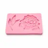 Forma de flor de peonía vela de yeso aromaterapia molde de silicona hecho a mano 1793