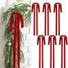 6 Piezas de Moño de Terciopelo Navideño Arte Latte Decoración de Árbol de Navidad Cinta Flocada Pancarta Fondo Arreglo de Foto