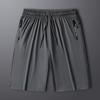 Shorts de seda de gelo para homens 2024 shorts casuais de verão para homens plus size Stretch Straight shorts gordos calças de praia finas