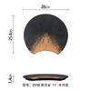 Vajilla de melamina dorada de malla negra, plato de sushi rectangular de estilo japonés, plato de plástico comercial de tienda de barbacoa de porcelana de imitación de alta calidad