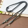 Cuerda Tejida Artesanal de Estilo Xizang de Alta Gama con Cuentas Dzi, Cordón para Collar con Colgante de Cruz, Cadena para Clavícula Ajustable