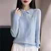 Outono 2026 Novo Suéter Casual Elegante de Malha com Lapela Feminino Temperamento Gola Polo Cardigan Fino Top