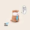 Diseño original, lindo animal nutria sosteniendo un pequeño pez de peluche, pequeño colgante, lindo bolso colgante, llavero, pequeño regalo.