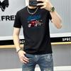 Fábrica de origem nova geração verão 2025 letras estampagem a quente masculina manga curta jaqueta casual diária