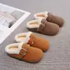 Pantuflas Medias de Felpa Estilo Coreano Casual para Niñas Calzado de Exterior 2026 Invierno Nuevo Suela Suave Zapatos tipo Birkenstock con Felpa para Niños