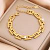 [Bing Meng] Pulsera de Personalidad Nariz de Cerdo Cadena Simple Pulsera de Acero Inoxidable Joyería Europea y Americana B615