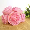 5 Flores de Peonía Artificiales, Producto Terminado para Uso en el Hogar y Bodas, Ramo de Flores de Seda de Peonía Estilo Europeo, Flores Artificiales para Habitación de Boda