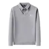 Suministro Directo de Fábrica Suéter Básico Otoño e Invierno para Hombre Anti-Pilling Cuello Polo Casual para Hombres de Mediana Edad Camisa de Punto